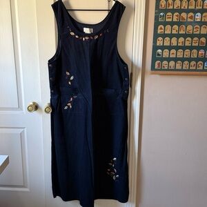 A6 Mandal Bay jumper dress with Floral Embroidery